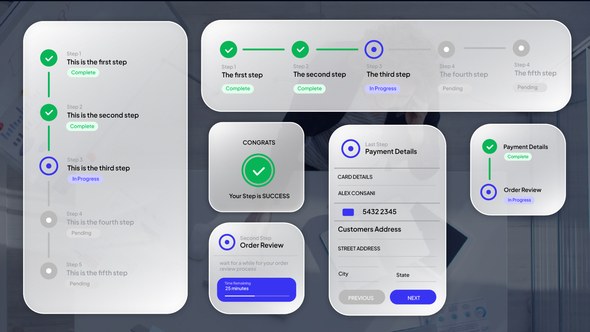 Videohive Process Infographic Widget Infographics template preview