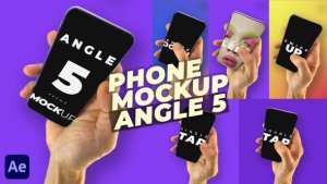 Videohive Mobile Phone Mockup Pack - Angle 5 Elements template preview
