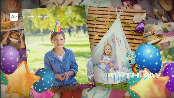 Videohive Happy Birthday Photo Slideshow 52052995 Openers template preview