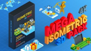 Isometric Mega Pack Video Displays template preview