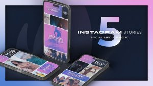 Videohive Multiscreen Instagram Reel Pink Product Promo template preview