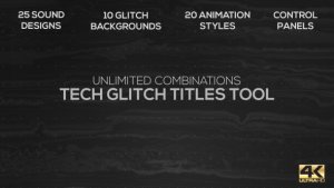 Tech Glitch Titles Tool Video Displays template preview