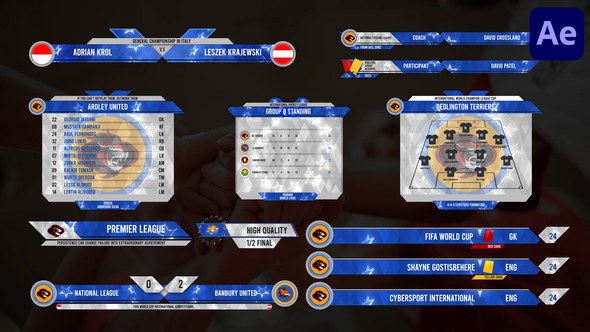 Videohive Sport Lower Thirds for After Effects Elements template preview