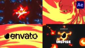 Videohive Fire Transition Logo | After Effects Logo Stings template preview