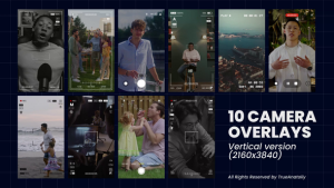 Videohive 10 Vertical Camera Overlays Pack Elements template preview