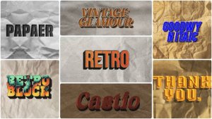Videohive Paper Texture Backgrounds & Typography Collection Elements template preview