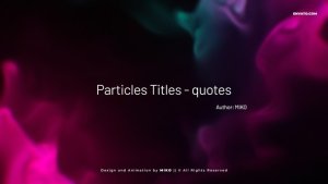 Videohive Particles Titles - Quotes Titles template preview