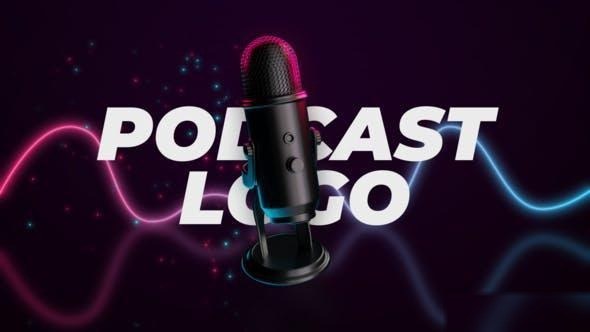Videohive Podcast Microphone Logo Reveal Openers template preview