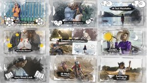 Videohive Watercolor & Doodles SlideShow - After Effects Templates Video Displays template preview