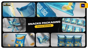 Videohive Snacks Packaging Promo Mockup Product Promo template preview