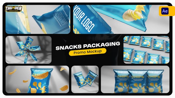 Videohive Snacks Packaging Promo Mockup Product Promo template preview