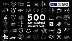 Videohive Animated Stickers Pack 43507218 Elements template preview