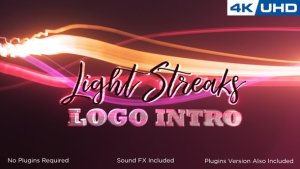 Videohive  Light Streaks Logo Intro Logo Stings template preview