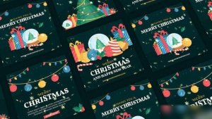 Videohive Merry Christmas Instagram Post | Christmas Social Media Post Openers template preview
