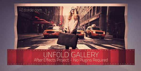 Videohive Unfold Gallery Video Displays template preview