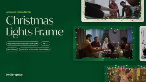 Videohive Christmas Lights Video Frame Template Elements template preview