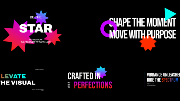 Multicolor Titles Pack After Effects Titles template preview