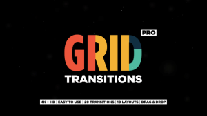 Grid Transitions Video Displays template preview