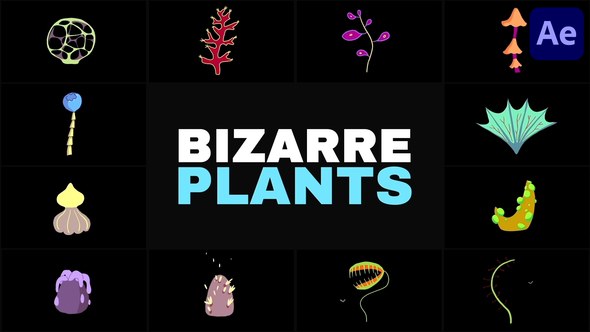 Videohive Bizarre Plants | After Effects Elements template preview