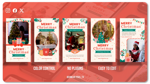 Videohive Merry Christmas | Happy New Year Stories V1 Openers template preview