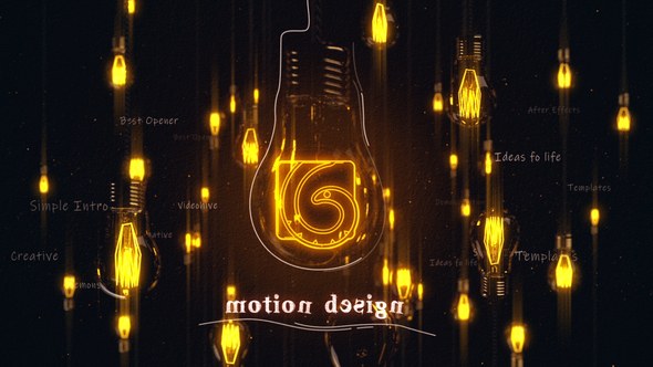 Videohive Light Bulbs Intro Openers template preview