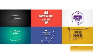 Videohive 3D Quote Titles Openers template preview