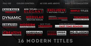 Modern Titles Video Displays template preview