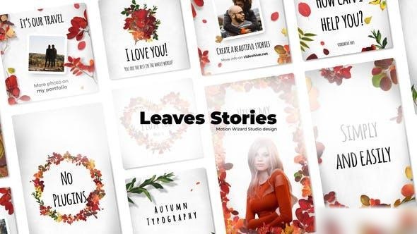 Videohive Leaves Stories Openers template preview