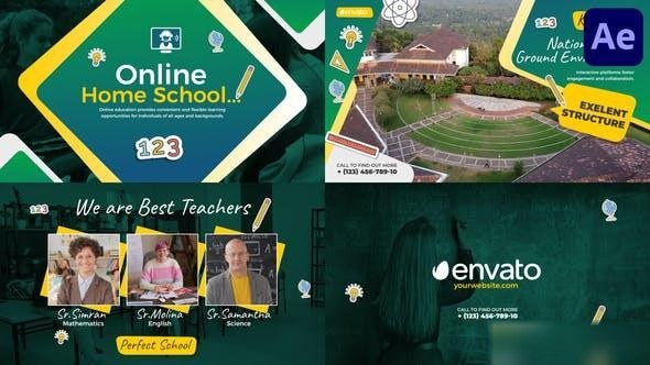 Videohive Online Home School for After Effects Openers template preview