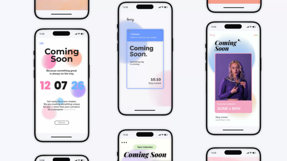 Videohive Vertical Coming Soon Titles template preview
