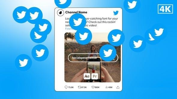 Videohive Social Opener Twitter Openers template preview