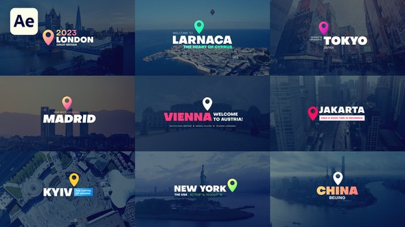 Videohive Location Titles 57045727 Titles template preview