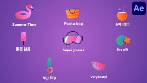 Videohive Summer Vacation Icons And Titles for After Effects Titles template preview