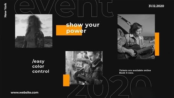 Videohive Event Slides Openers template preview