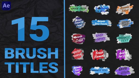 Videohive Brush Titles Pack Titles template preview
