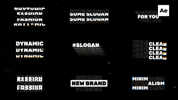 Videohive Text Titles / Ae 55522470 Titles template preview