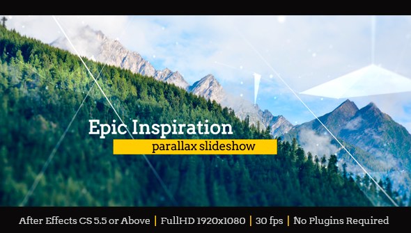 Epic Inspiration Parallax Slideshow Video Displays template preview