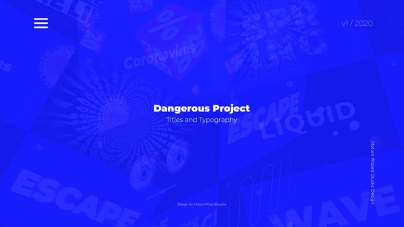 Videohive Dangerous Project - Titles And Typography Titles template preview
