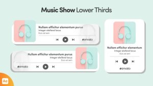 Videohive Music Show Lower Thirds Elements template preview
