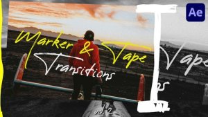 Videohive Marker & Tape Transitions Vol. 2 Broadcast-packages template preview