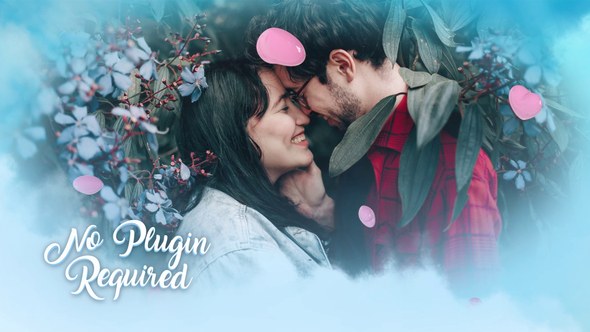 Videohive Valentines Cloud Slideshow Video Displays template preview