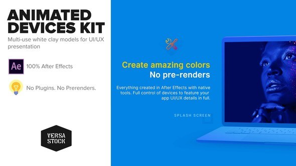 Animated Devices Kit | UI UX Promo Video Displays template preview