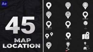 Videohive Icon Map Location Pack Elements template preview