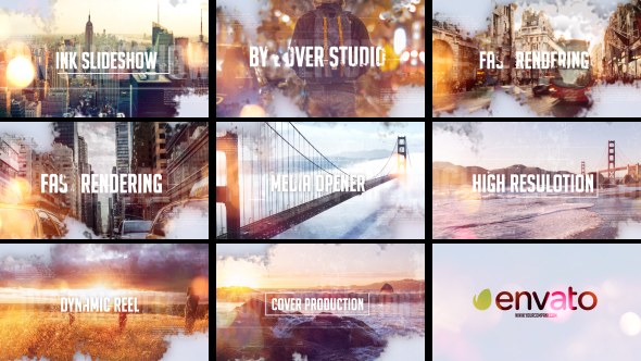 Videohive Ink Slideshow 13430438 Video Displays template preview