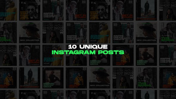 Videohive Grunge Instagram Posts Product Promo template preview