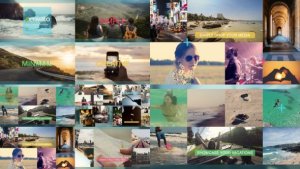 Clean Modern Slides Video Displays template preview