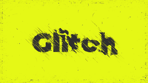 Videohive Flat Glitch Logo Logo Stings template preview