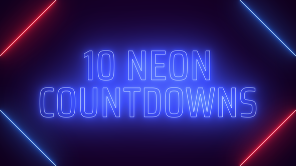 Videohive Neon Countdowns Elements template preview