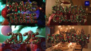 Christmas 3D Fir Tree Typography Letters Pack For Premiere Pro Premiere Pro template preview
