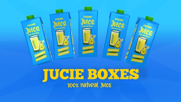 Videohive 3D Mockup Juice Box Product Promo template preview